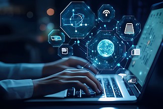 簡約風(fēng)電腦網(wǎng)絡(luò)科技企業(yè)畫冊宣傳冊封面設(shè)計